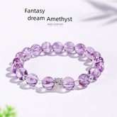 9mm Natural Bolivia Amethyst Beaded Bracelet - Spirituality & Wisdom